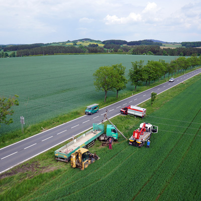 Nehoda u obce Horní Poříčí